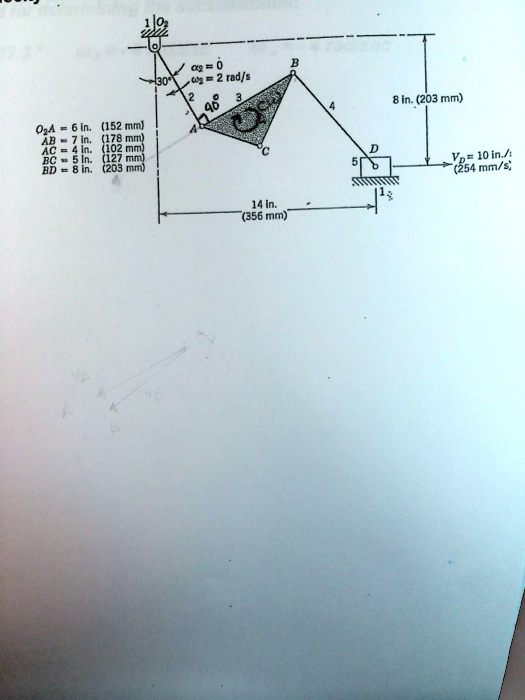 Solved for the mechanism shown below link 2 rotates at a constant
