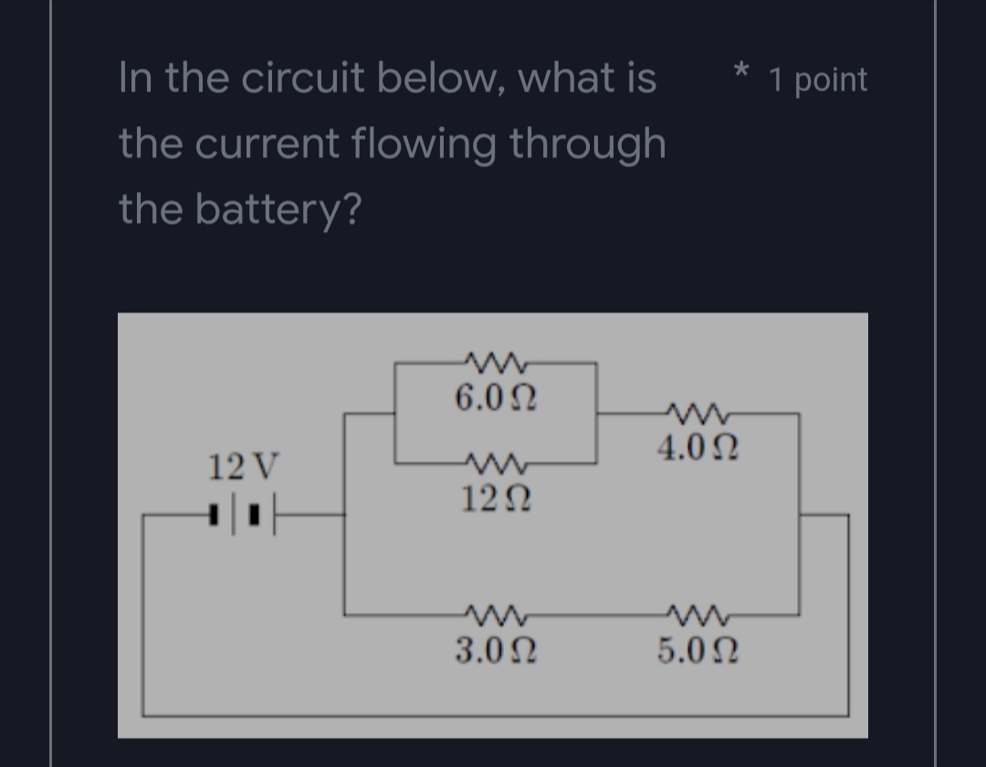 SOLVED In the circuit below, what is * point the current flowing