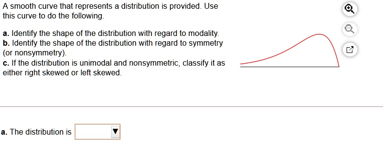 SOLVED: A Smooth Curve That Represents A Distribution Is Provided. Use ...