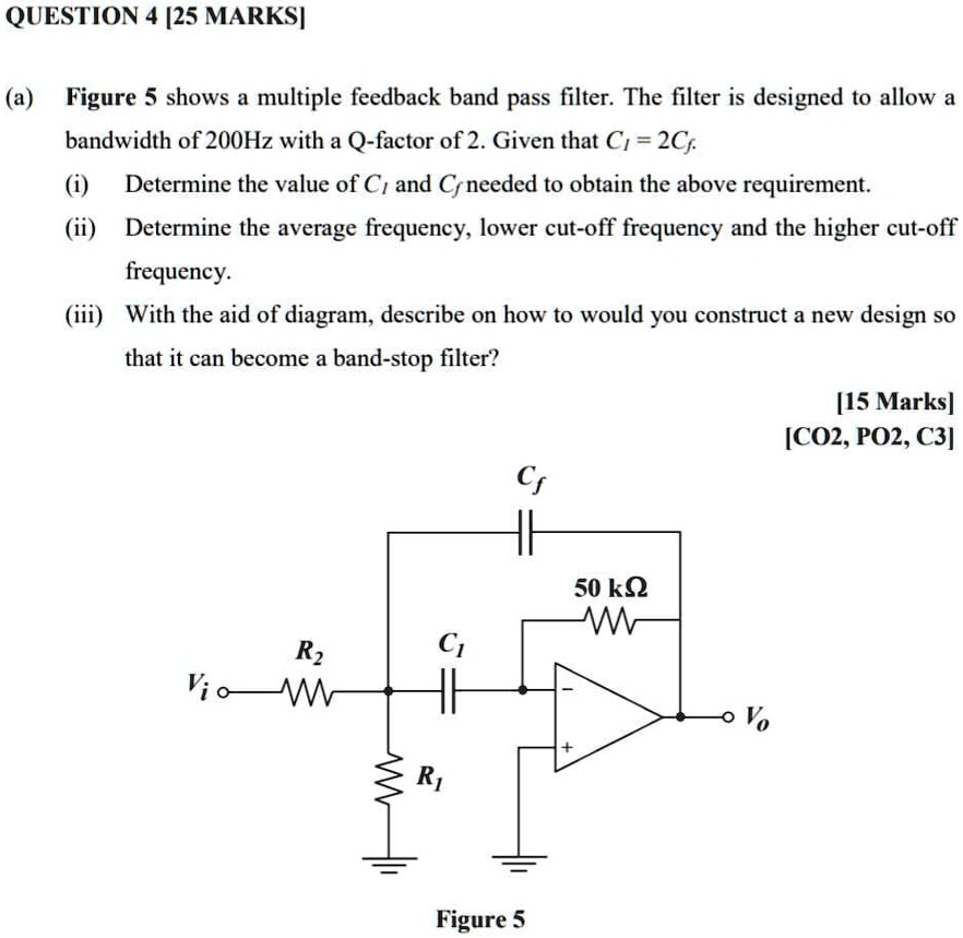 SOLVED: QUESTION [25 MARKS] (a) Figure 5 shows a multiple feedback ...