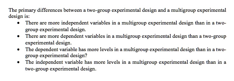 two group experimental design