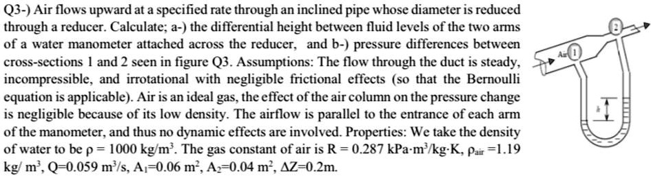 Video Solution: Q3-) Air Flows Upward At A Specified Rate Through An 