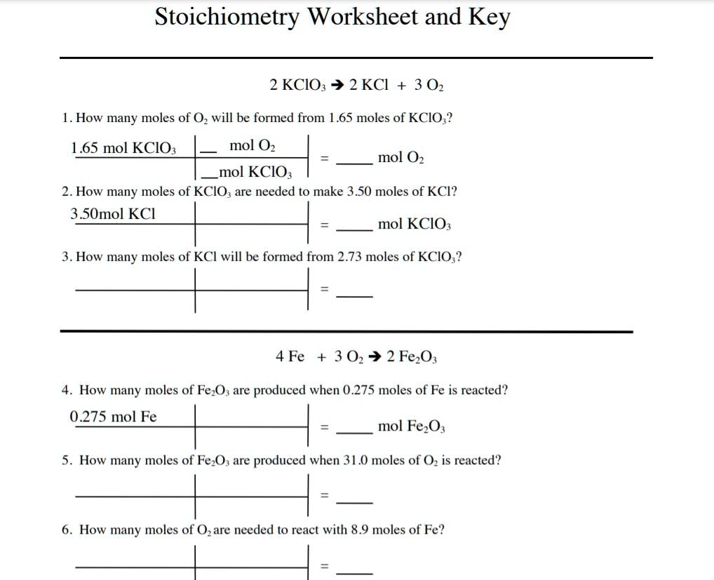 stoichiometry-worksheet-answer-key