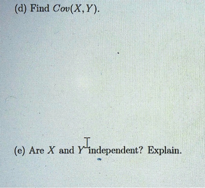 d find covxy e are x and ylndependent explain 46442