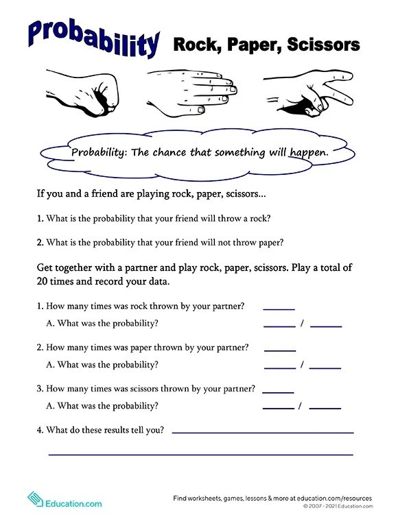 SOLVED: Yr00010lin Rock, paper, Scissors If you and a friend are ...