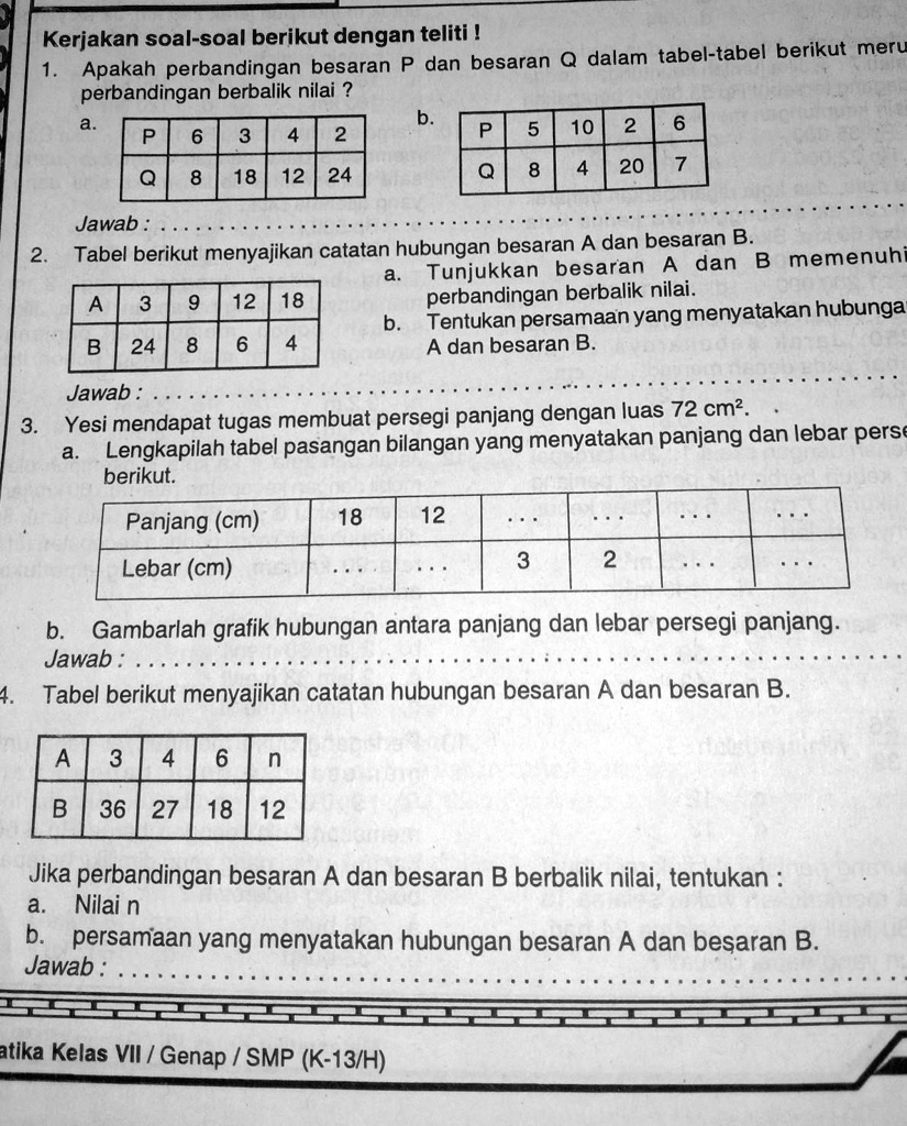 SOLVED: Tolong Aku Bantu Kak Kerjakan Soal-soal Berikut Dengan Teliti ...