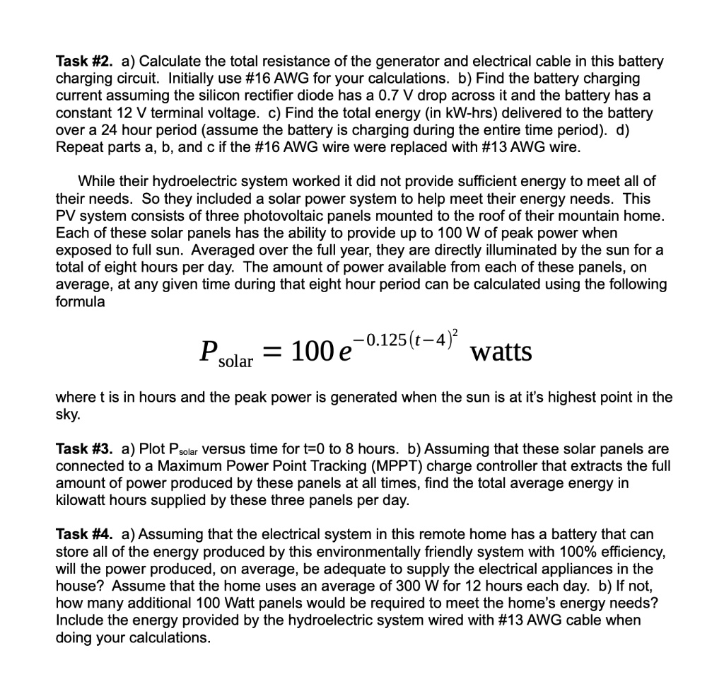 SOLVEDTask 2. a) Calculate the total resistance of the generator and
