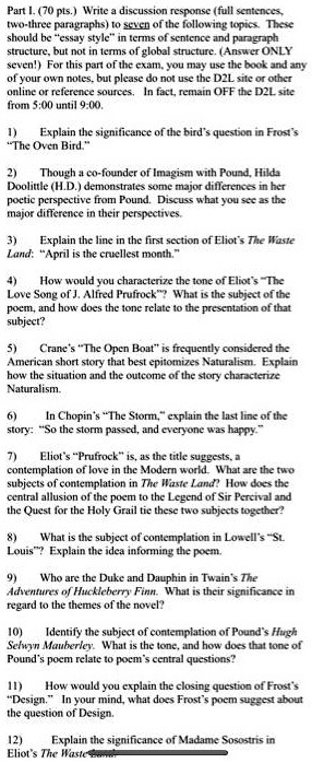 SOLVED: Part I. (70 pts.) Write a discussion response (full