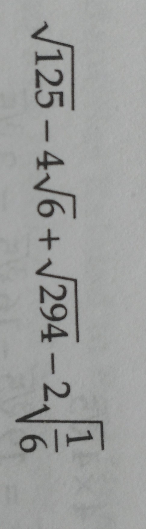 √(125)-4 √(6)+√(294)-2 √((1)/(6))