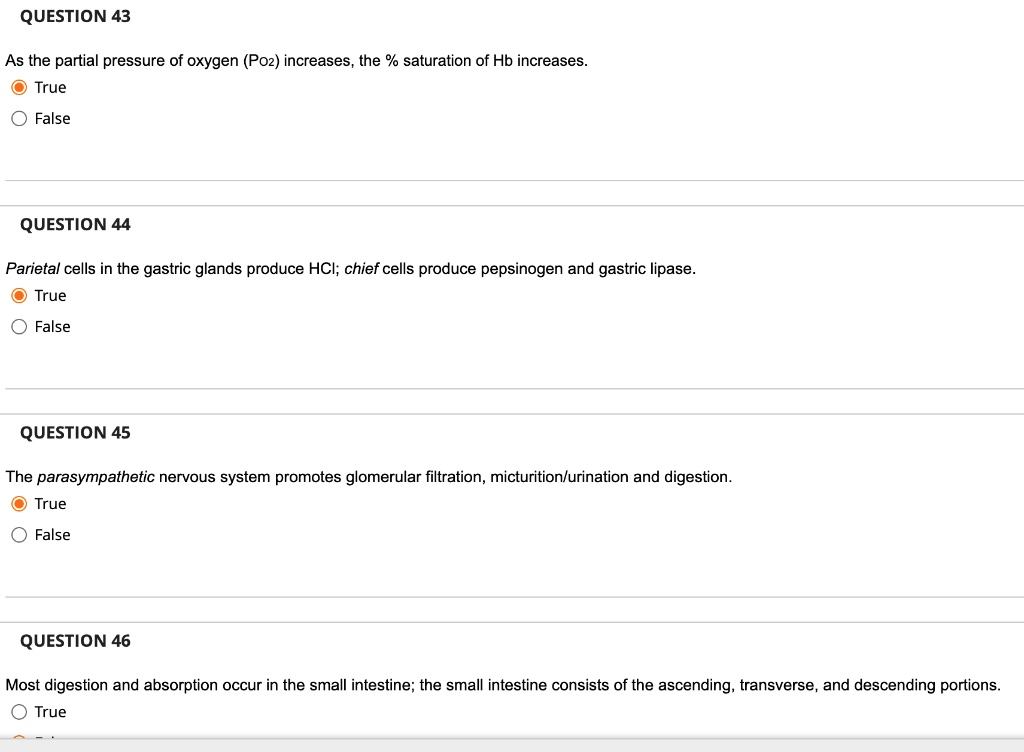 SOLVED QUESTION 43 As the partial pressure of oxygen (Po2) increases