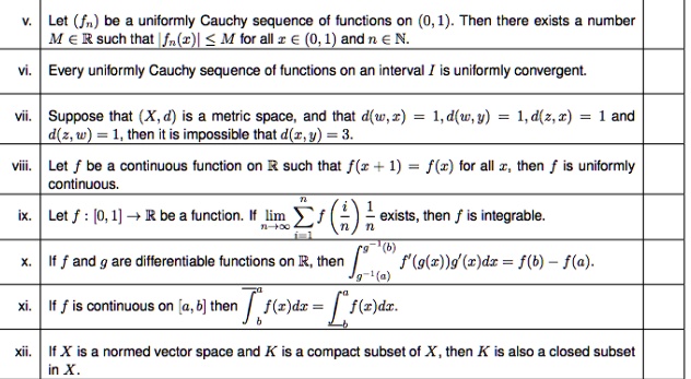 Let fn be uniformly cauchy sequence of functions on 01 then...