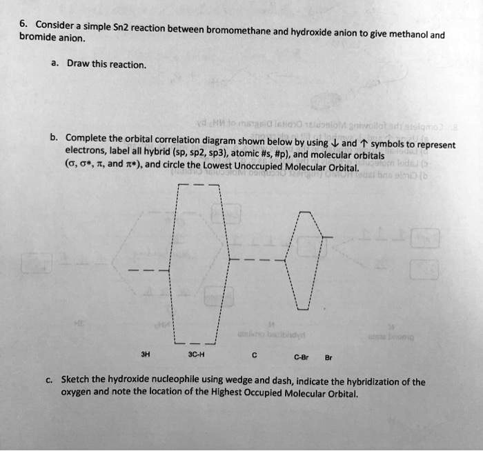 SOLVED Consider a simple Snz reaction between bromomethane and