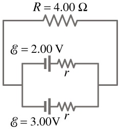 suppose two batteries with unequal emfs of 200v and 300v are connected ...