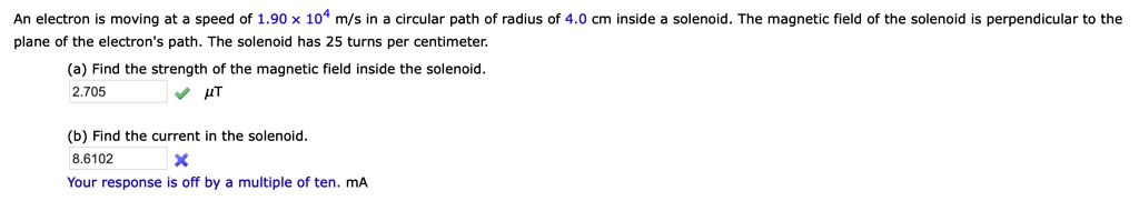 an electron is moving at speed 104 ms in circular path of radius of 40 ...