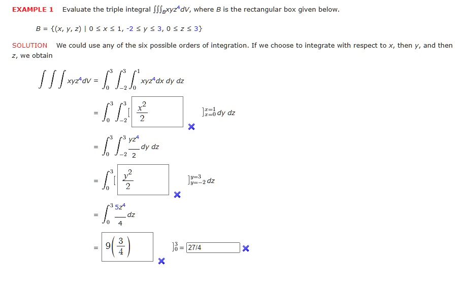 Solved Evaluate The Triple Integral âˆ«âˆ«âˆ« Bxyz Dv Where B Is The