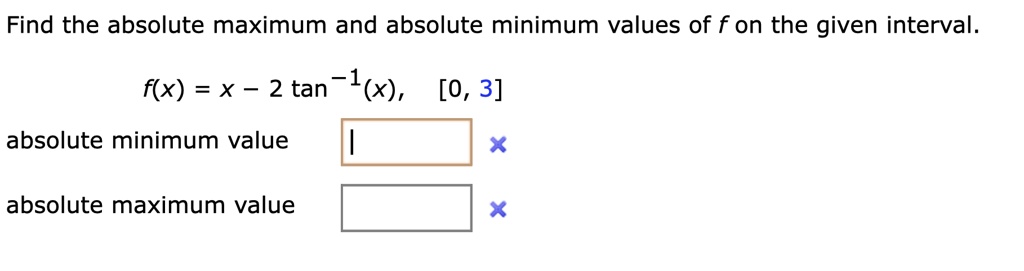 Solved Find the absolute maximum and absolute minimum values