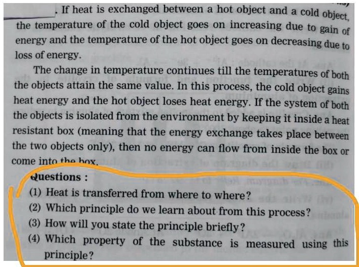 HOTS Questions, Heat