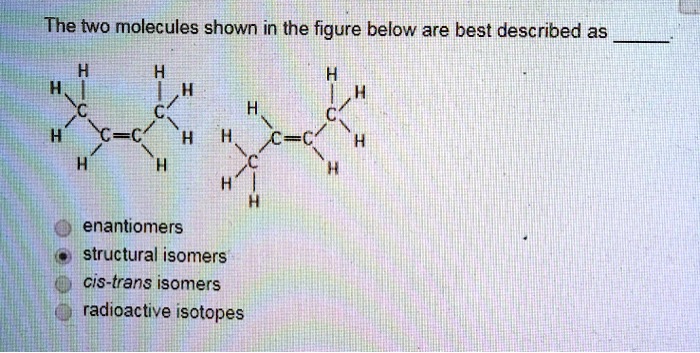 Solved The Two Molecules Shown In The Figure Below Are Best Described As Enantiomers Structural