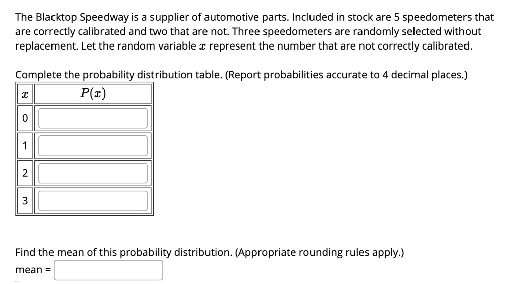 the blacktop speedway is a supplier of automotive parts included in