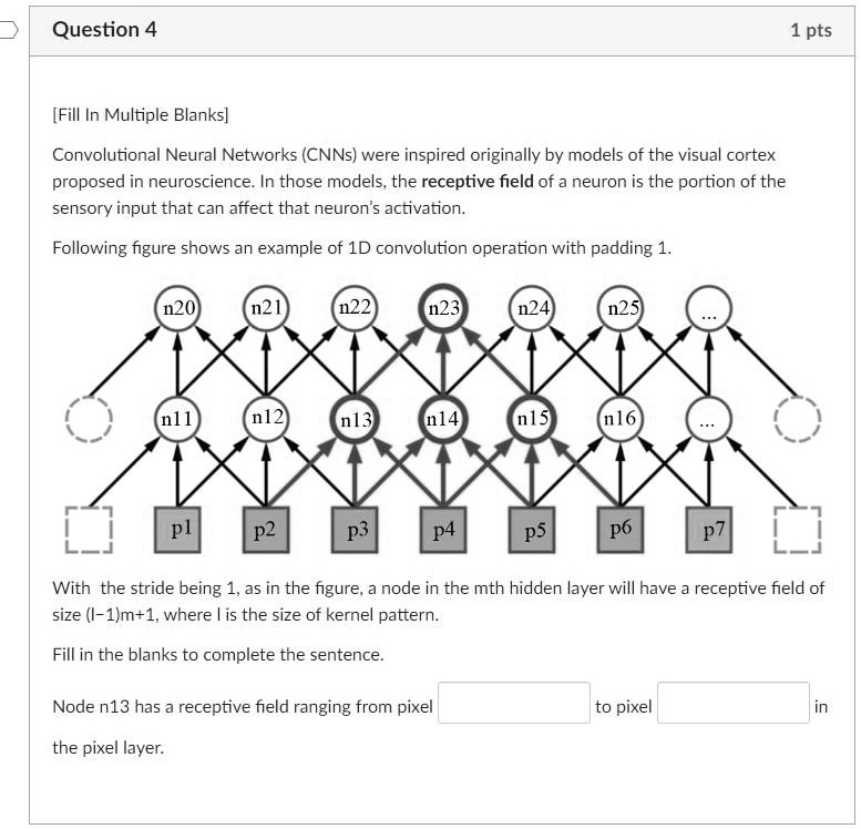 SOLVED: Convolutional Neural Networks (CNNs) were originally inspired ...