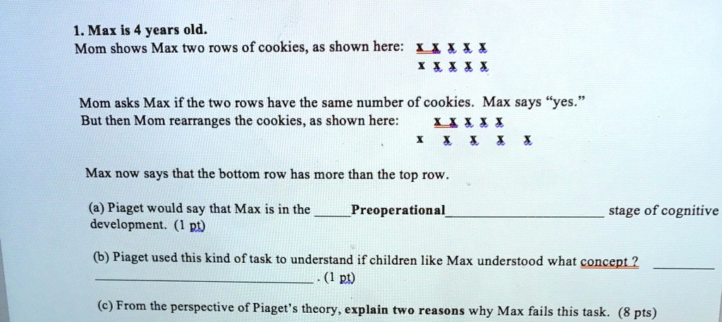 SOLVED I need help. 1. Max is 4 years old Mom shows Max two rows