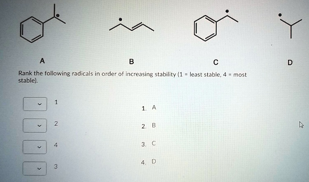 solved-rank-the-following-radicals-in-order-of-increasing-stability-1