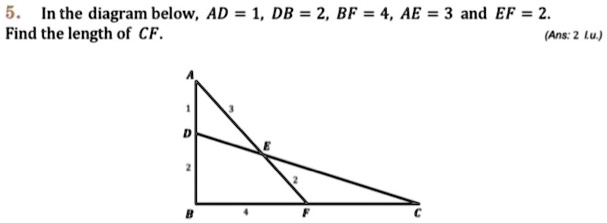 solved all items below will decrease short - run... SOLVED: In the diagram below, AD = 1, DB = 2, BF = 4, AE = 3 and EF = 2 ...