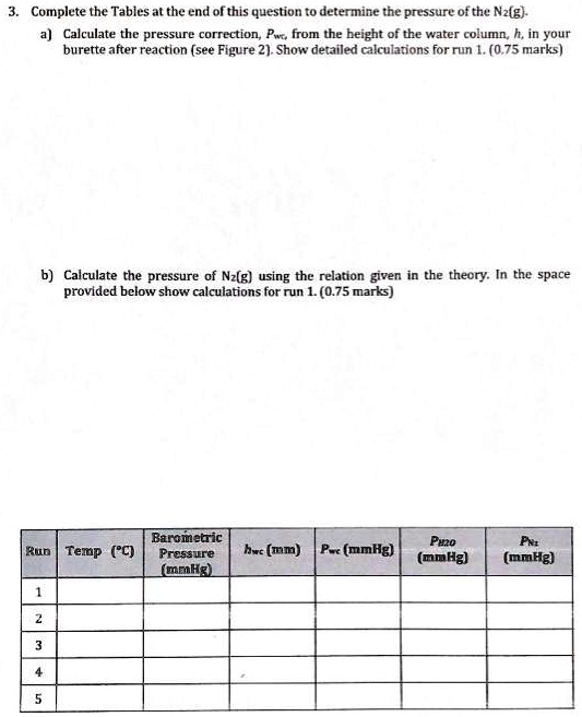 SOLVED Complete the Tables at the end of this question to determine