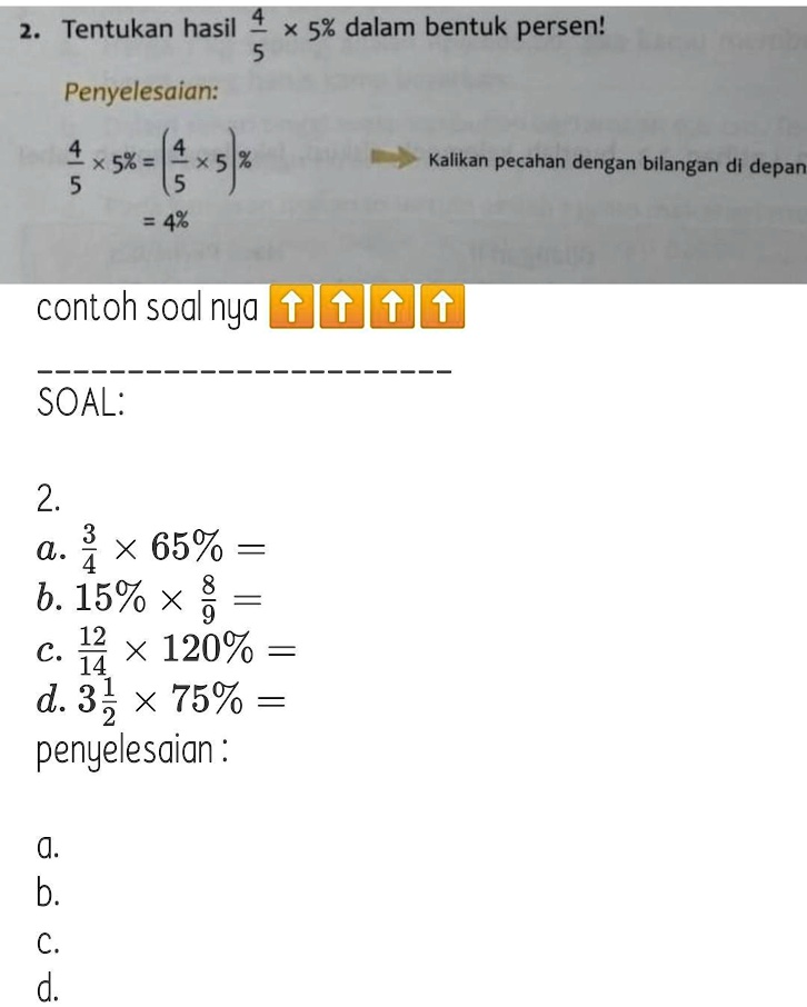 SOLVED: Perkalian Bilangan Persen 2. Tentukan Hasil 4 X 5% Dalam Bentuk ...