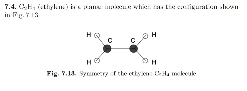 SOLVED 7.4. C2H4 ethylene is a planar molecule which has the