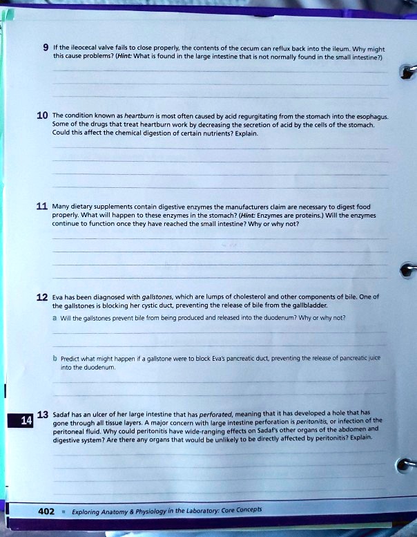 SOLVED 9 If the ileocecal valve fails to close properly, the contents