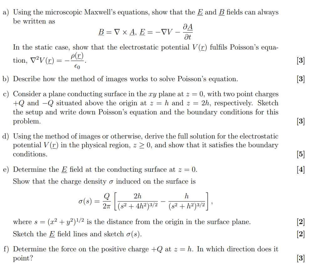 SOLVED: a) Using the microscopic Maxwell's equations, show that the E ...