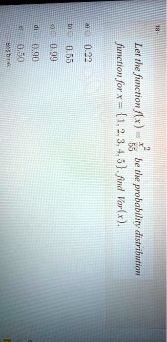 90 099 2 let function for the function fx 1 2 99 9 be find var the probability distribution 36212