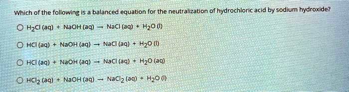 SOLVED: Which of the following IS a balanced equation for the ...