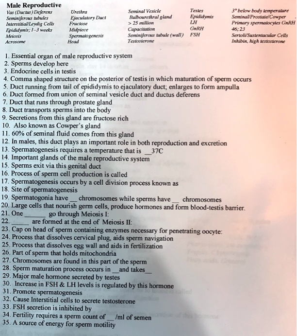 SOLVED Need help with questions 1 to 35 please. Thanks. Male