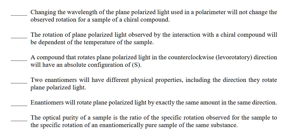 plane polarized light