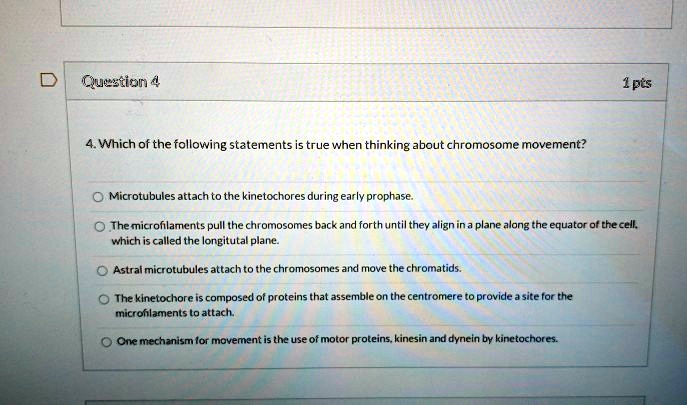 Which Of The Following Is True Of Kinetochores