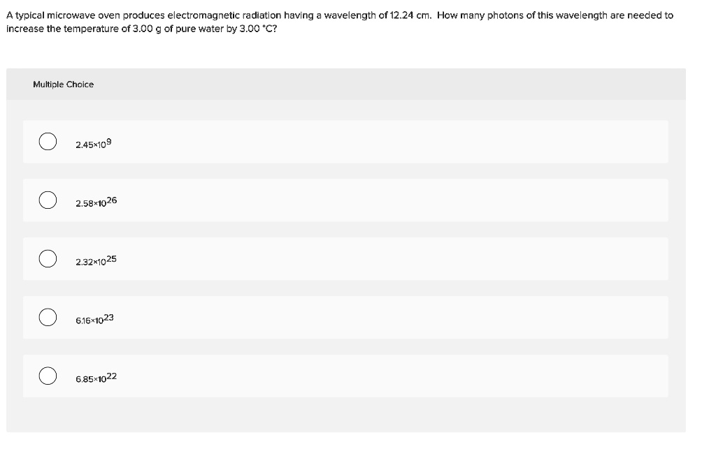 SOLVED A typical microwave oven produces radiation