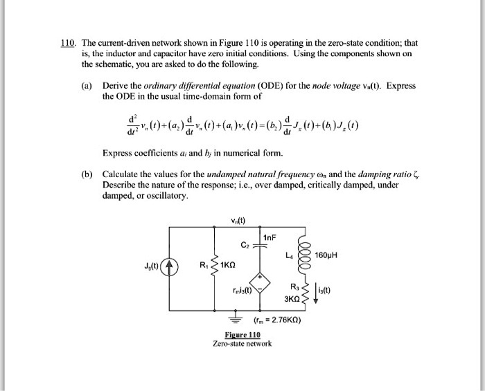 SOLVED The currentdriven network shown in Figure 110 is operating in