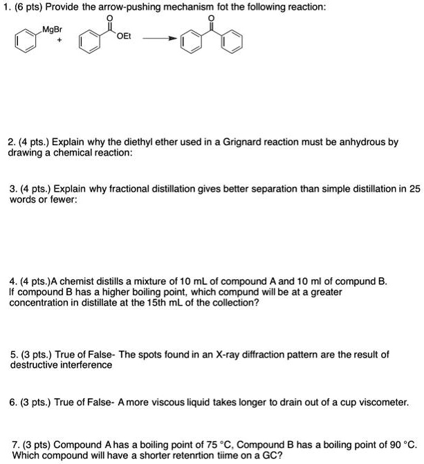 SOLVED (6 pts) Provide the arrowpushing mechanism fot the following