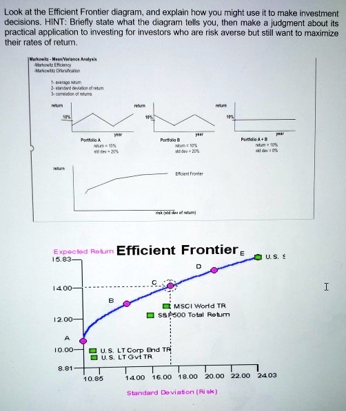 [GET ANSWER] look at the efficient frontier diagram and explain how you ...