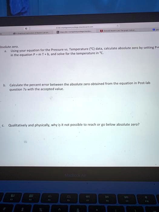 SOLVED For the Pressure Vs. Temperature ("C) data, calculate absolute
