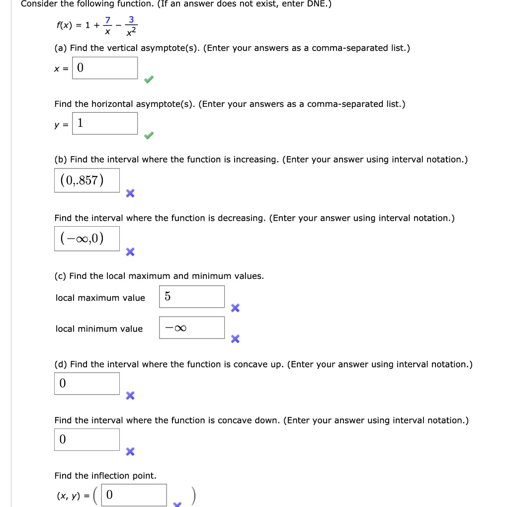 VIDEO solution: Consider the following function: (If an answer does not ...