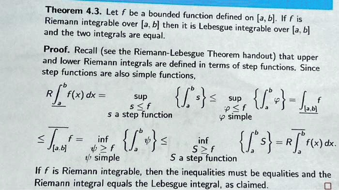 SOLVED: Explain The Proof Theorem 4.3.Let F Be A Bounded Function ...