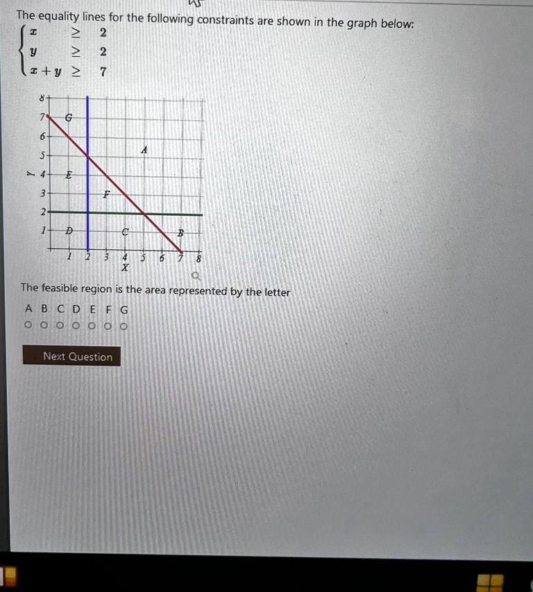 SOLVED: The equality lines for the following constraints are shown in ...