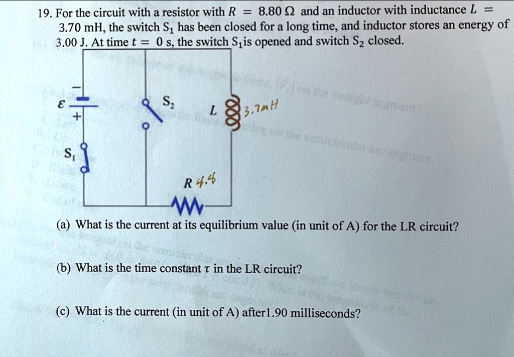 SOLVED For the circuit with a resistor with R = 8.80 Î© and an