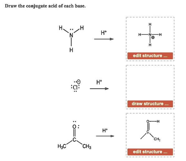 SOLVED Draw the conjugate acid of each base A H N" H2N edit structure