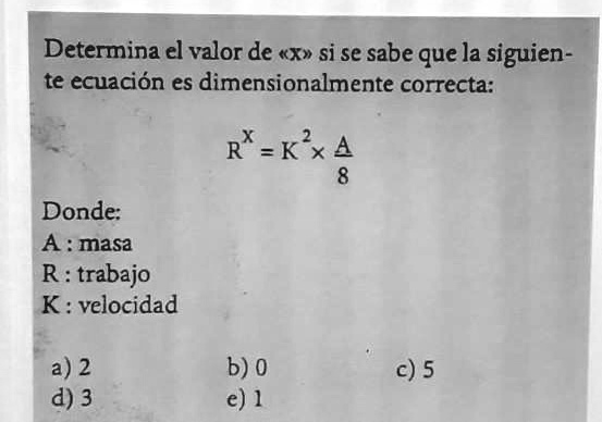 Solved Examen De Ciencias Fisicas Determina El Valor De