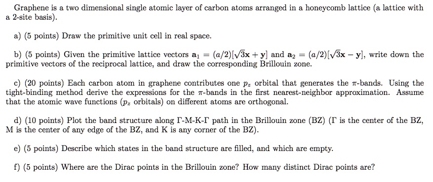SOLVED: Graphene is a two-dimensional single atomic layer of carbon ...