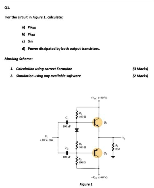 SOLVED Title Circuit Analysis and Power Dissipation Calculation For the circuit in Figure 1